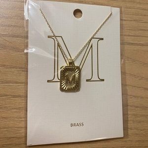 M letter necklace